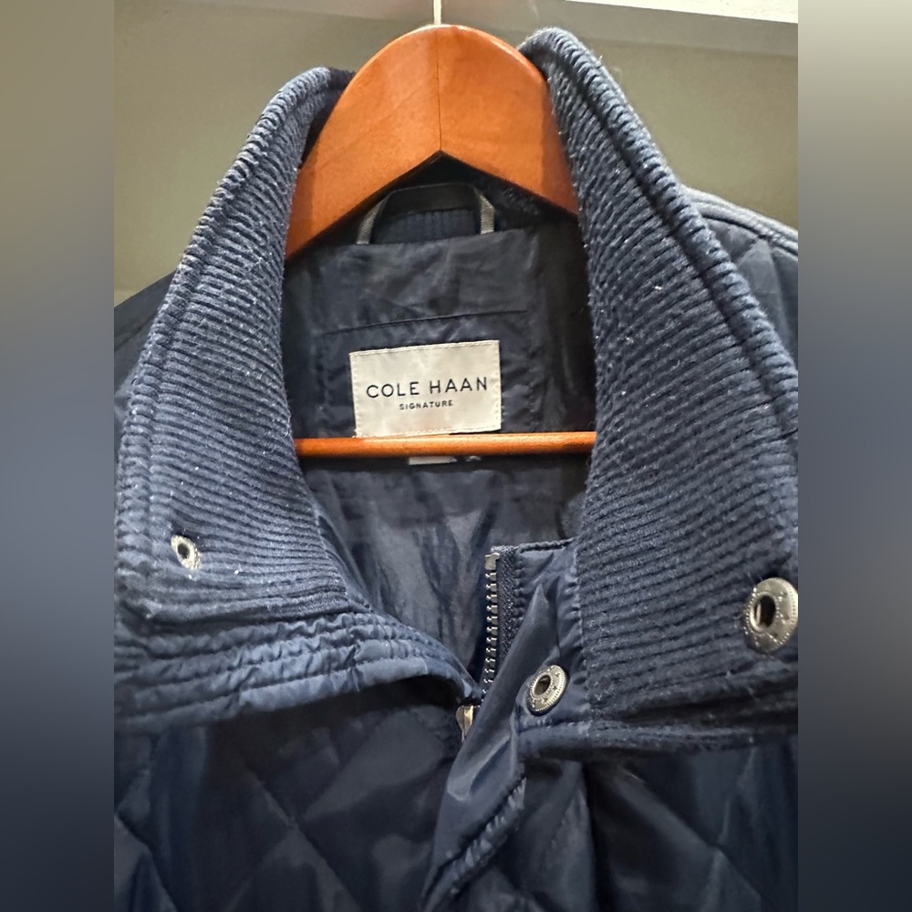 Cole Haan quilted blue jacket - Picture 5 of 5